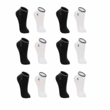 Imagem de Kit 12 Meias Lupo Infantil Cano Curto Algodão Macio Respirável Uso Diá