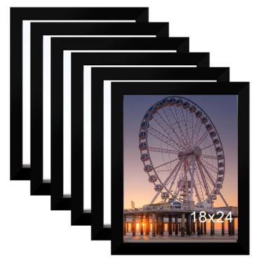 Imagem de Porta-retratos BESCRCL preto 18x24 cm Conjunto de 6 para montagem na p