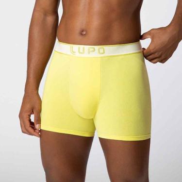 Imagem de Cueca Lupo AM Boxer Algodão com Elastano 784-065, Amarelo, M