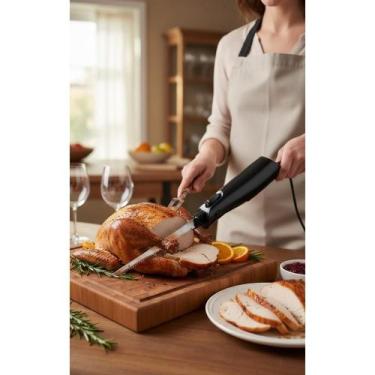 Imagem de Faca Elétrica 120W Inox - Cortes Precisos e Seguros - Congratulations 