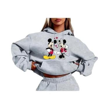 Imagem de Moletom Feminino Disney Minnie Mouse Com Estampa Gráfica, Forrado Em F