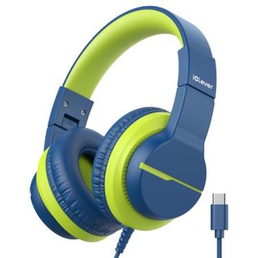 Imagem de Fones de ouvido iClever HS19S USB C Over-Ear para crianças com volume 