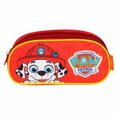 Imagem de Estojo Escolar Duplo Patrulha Canina Vermelho Luxcel