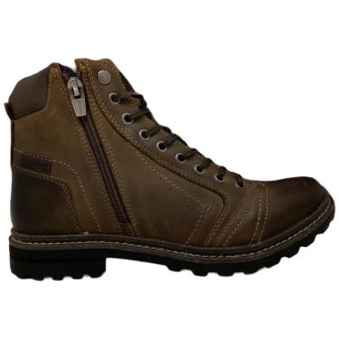 Imagem de Coturno Masculino Freeway Absolut  Rústico Confort Palm Zíper Laterais Couro Natural 19...