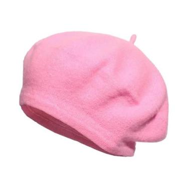 Imagem de Boina Feminina De Lã Quente Para Inverno, Estilo Retrô Francês De Arti
