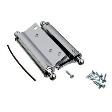 Imagem de Dobradiça Vai e Vem Aço 3 pol. com Mola para Portas de Madeira Galvani