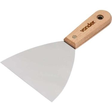 Imagem de Espátula Betumadeira Aço Inox 4.3/4" - 120 Mm Com Cabo De Madeira Vond