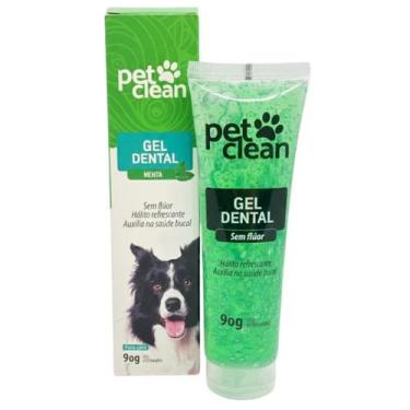 Imagem de Gel Dental Pasta de Dente Cães Gatos 90g Sabor Menta - Pet Clean