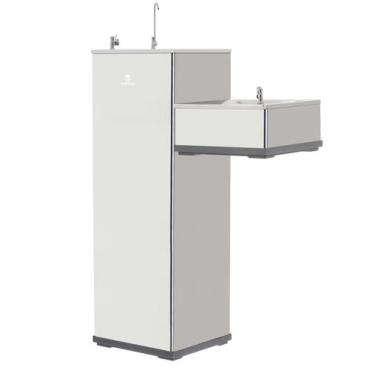 Imagem de Bebedouro Purificador Coluna Pressão Conjugado Aço Inox Karina, 220V