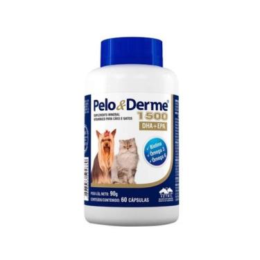 Imagem de Pelo e Derme 1500 60 Capsulas Omega 3 e 6 - Vetnil