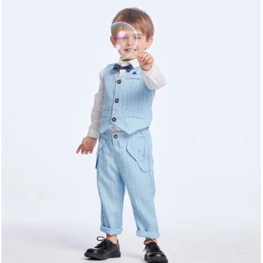 Imagem de Terno Social Infantil Menino Conjunto Roupa Festa Casamento - JUJUBA, 