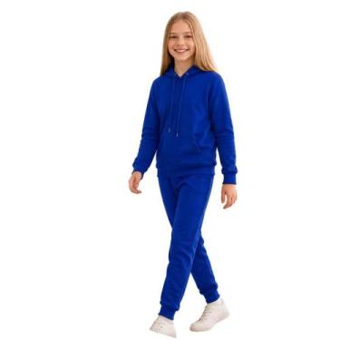 Imagem de Conjunto Moletom Juvenil Flanelado Unissex Inverno  Super Quentinho e 
