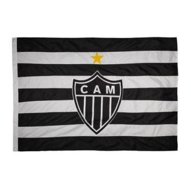 Imagem de Bandeira Oficial Do Atlético Mineiro 1,13x1,61m Dupla Face 2,5 Panos -