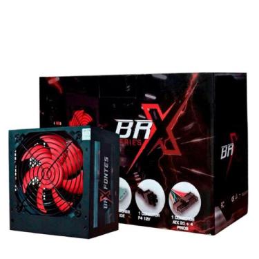 Imagem de Fonte Gamer ATX BRX B-S650W, 650W Real, Cooler120mm, Bivolt Chaveada -