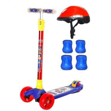 Imagem de Patinete Azul Patrulha Da Justiça Com Acessórios - Dm Toys