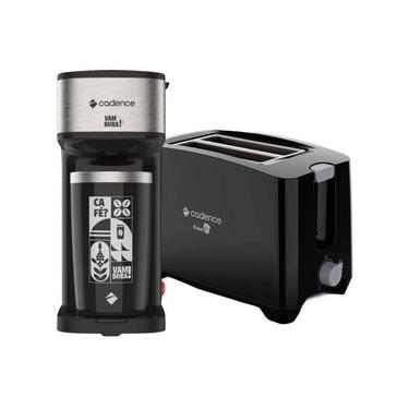 Imagem de Kit Cafeteira Elétrica Vambora 600W com Copo Térmico 470ml e Torradeira Croc 750W Cadence