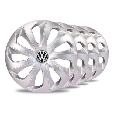 Imagem de Kit 4 Carlota Esportiva Aro 14 Vw Gol G1 G2 G3 G4 G5 Jogo Calotas Volk