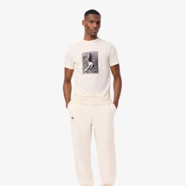 Imagem de Calça Esportiva Lacoste Tennis x Novak Djokovic, Branco, XL