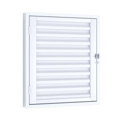 Imagem de Porta de Aço Alçapão 60x60cm com Porta Cadeado Riobras Branco