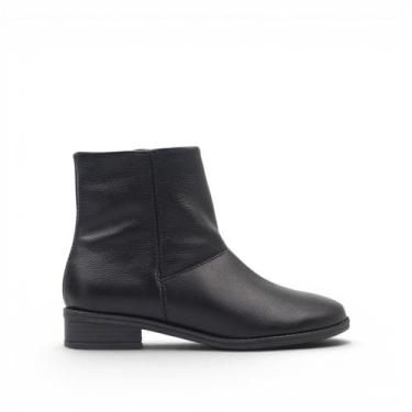 Imagem de Bota Cano Baixo Couro Conforto - USAFLEX, Preto, 38