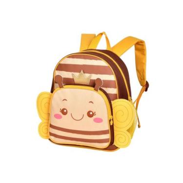 Imagem de Mochila De Costas Para Creche Passeio Infantil Abelha Borboleta Bichin