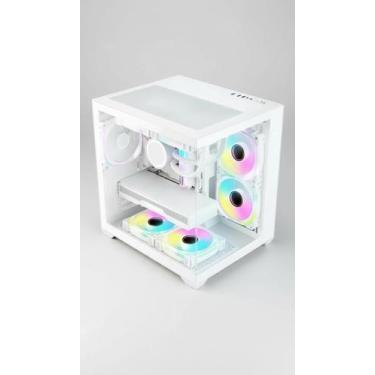 Imagem de Gabinete Gamer Micro ATX/ITX Vidro Temperado RGB Branco - Congratulati