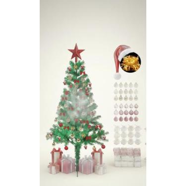 Imagem de Árvore de Natal Decorada 150cm com Pisca LED - Congratulations Store