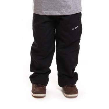 Imagem de Calça Tactel Ox Silver Lisa Infantil Juvenil, 16, Preto, Menino