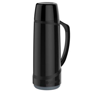 Imagem de Garrafa Térmica Cristal 1 Litro Preta Soprano Café