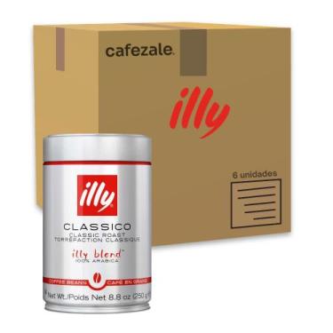 Imagem de Café em Grão illy Clássico 250g Kit 6 Latas, Clássico