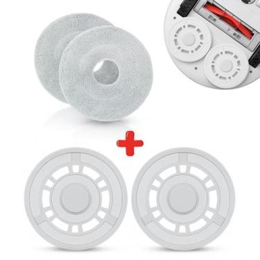 Imagem de Par Suporte + Par Pano mop para Robô Xiaomi X10+ S10+ X20+ S20+ Plus -