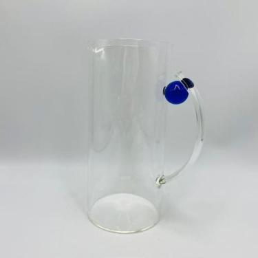 Imagem de Jarra em Vidro Borossilicato Transparente com Detalhe Azul 1,1 Litros 