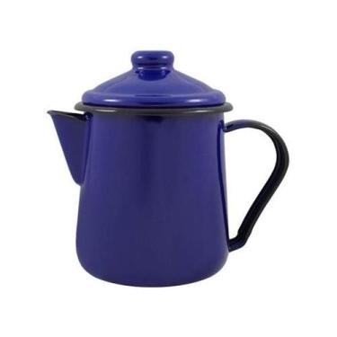 Imagem de Leiteira esmaltada tradicional mãe ágata 12cm - 1,1l - ewel azul escur