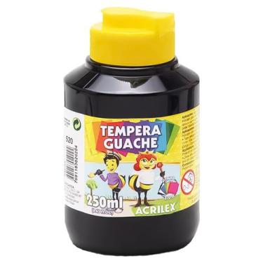 Imagem de Tinta Tempera Guache 250ml 520 Cor Preto Acrilex, 520 - PRETO