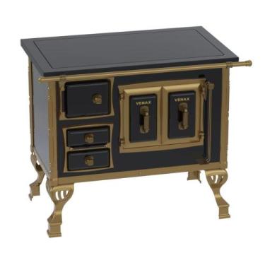 Imagem de Fogao a Lenha Venax GII n 1 Colonial Premium Preto, SAIDA DIREITA