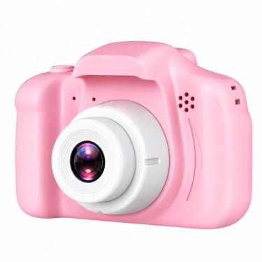 Imagem de Câmera Infantil Digital com Tela LCD Bateria Recarregável e Cartão de Memória Rosa