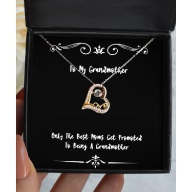 Imagem de Colar Sarcasm Grandmother Love Dancing Necklace Only The Best Moms Get Promoted To Being A Grandmother Presentes épicos para a vovó