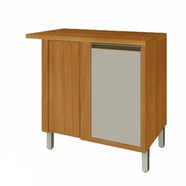 Imagem de Balcão Canto 1 Porta 93x52cm Off White