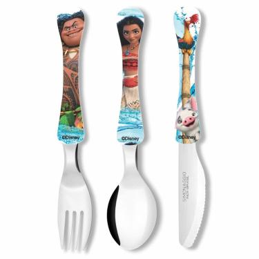 Imagem de Jogo de Talheres infantil Disney Kids Simonaggio 3 peças - Moana