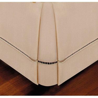 Imagem de Saia Ponto Palito Bege Para Cama Box Casal 1,38x1,88x36