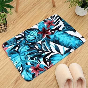 Imagem de Tapetes de banheiro, tapete de banho de espuma de memória de veludo, tapetes de banho antiderrapantes, lavagem à máquina, seca rapidamente, tapetes de banho de pelúcia ultra macios para banheiro, 40 x 60 cm