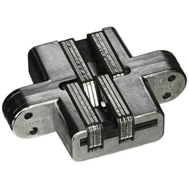 Imagem de SOSS Dobradiça invisível modelo 218 para material de 3,8 cm de espessura, classificação de fogo de 20 minutos, zinco, acabamento exterior de latão brilhante, número do modelo 218US3, 25,4 x 3,8 cm