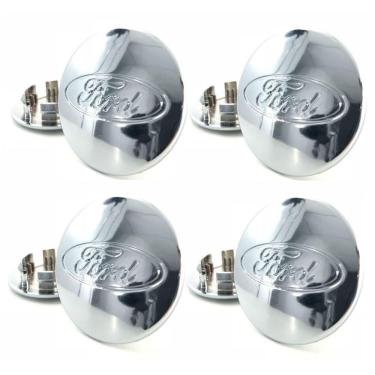 Imagem de Jogo 4 Calota Centro Roda Ford Fiesta / Focus Cromada