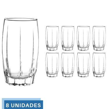 Imagem de Conjunto 8 Copos Vidro Transparente 374ML Amadeus Long Drink