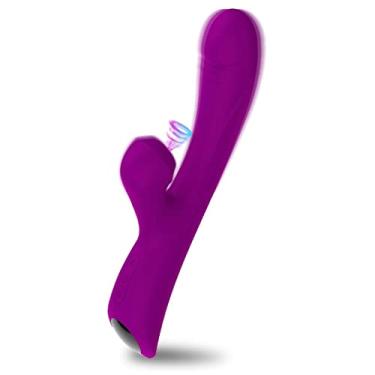 Imagem de Vibrador 13 Frequências Diferentes Estimulador Sexual Feminino À Prova D'água Massageador com Sucção do Clitóris e ponto g Zatla (Roxo)