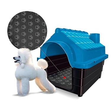 Imagem de Casinha Em Plástico Para Cachorros De Médio Porte N3 Com Colchão Cor azul