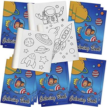 Imagem de ArtCreativity Livros de colorir espaciais para crianças, conjunto de 30,5 cm x 17,7 cm, pequenos livros coloridos, prêmios divertidos, enchimentos de sacos de lembrancinhas, suprimentos de festa de aniversário, presentes de arte para meninos e meninas
