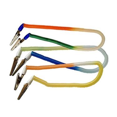 Imagem de Corrente dentária de plástico de mola, clipes de metal, suporte de guardanapo, presilhas de babador, clipe de toalha, alça de pescoço, corrente de guardanapo para idosos, adultos, cor aleatória para bebês (pacote com 4)