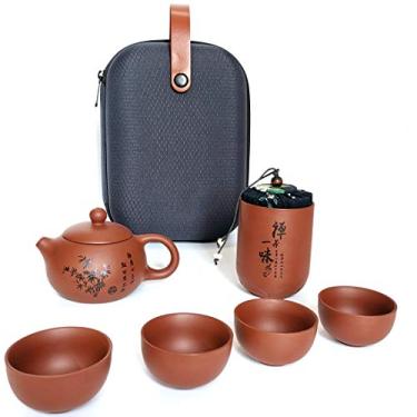 Imagem de muyule Conjunto de chá chinês, bule de chá, portátil, conjunto de chá de viagem, conjunto de chá de gong fu feito à mão, bule de chá, conjunto de vinho doméstico, presente de cerimônia de chá chinês