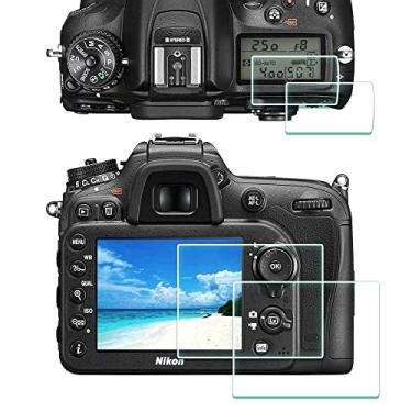 Imagem de Protetor de tela para Nikon D7200 D7100 + protetor superior [2 + 2 pacotes], ULBTER 0,3 mm dureza 9H capa de vidro temperado anti-riscos anti-impressão digital anti-bolhas anti-poeira - pacote com 3